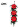 Winter Seasonal Wall Mantel Ornament Artificial Door Christmas Vine Hanging European Wreath Garland with Plastic
