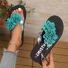 Women Slippers Beach Flower Shoes for Women New Flat Bottomed Slippers Home Casual Sandals Ultra Lightweight Shoes Slides Women