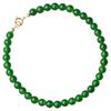 Natural Green Chalcedony Agate Thin Bracelet - 4mm Retro Peace Beads, Chinese Style Summer Accessory