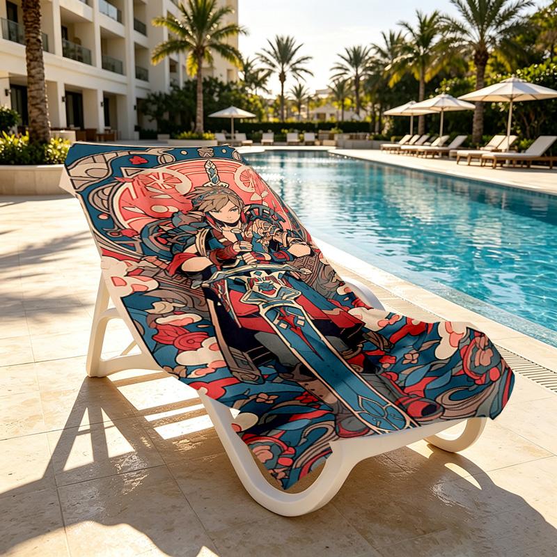 The Legend of Zelda Print Beach Towel Design, Soft, Lightweight. for Home Bathroom, Spa, Pool, Yoga, Surfing, Camping, Gift for Family, Friend
