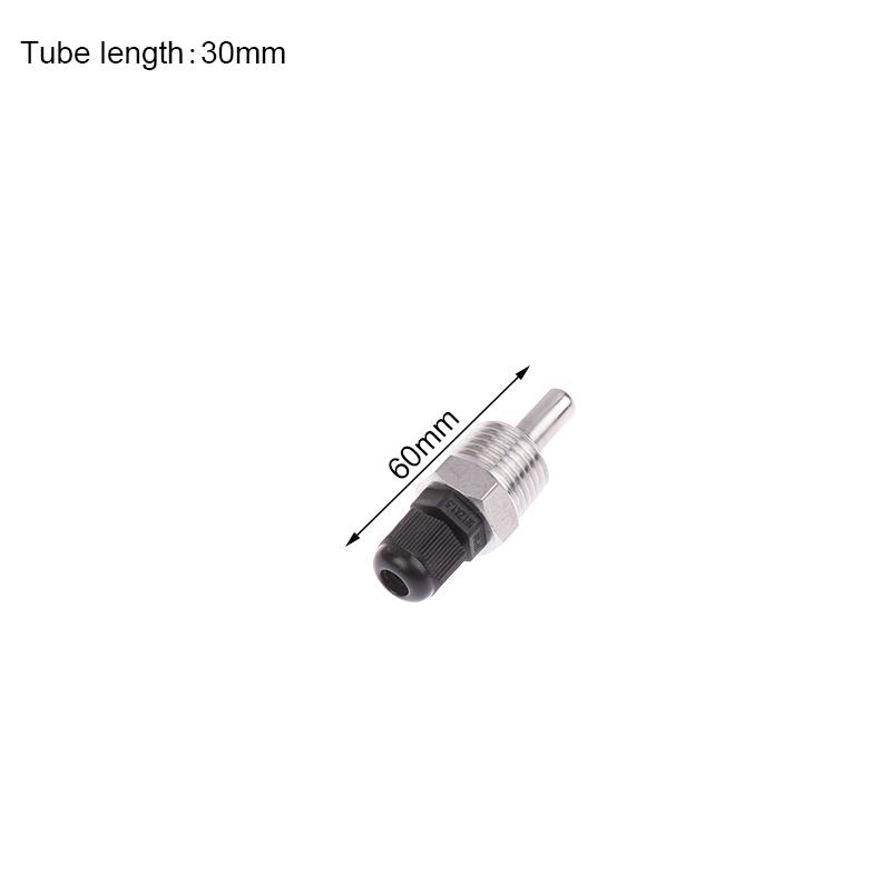 304 Stainless Steel 1/2 BSP G Thread OD8mm Immersion Sleeve Pocket For Temperature Sensor 30-200mm Tube Thermowells Protecter