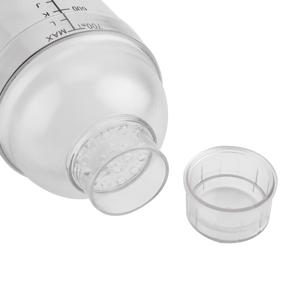 Sızıntı Önleyici Şeffaf PC Reçine Kokteyl Çalkalayıcı Mikser Ölçek Çubuğu Aracı ile(700ml)