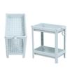 Bathroom Floor Storage Shelf Bathroom Storage Open Shelf Unit Freestanding Corner Rack Shelves Storage Rack Nordic Blue
