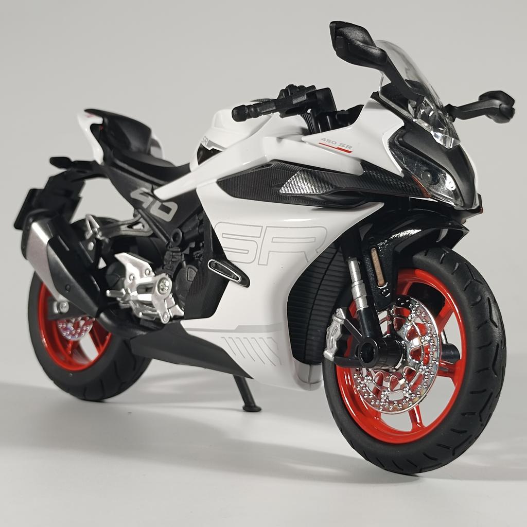 1/12 Scale CFMOTO 450SR RACE REPLICA Alloy Metal Diecat Model Motorcycle Sound & Light High Simulation Collection Ornaments Gifts Boy