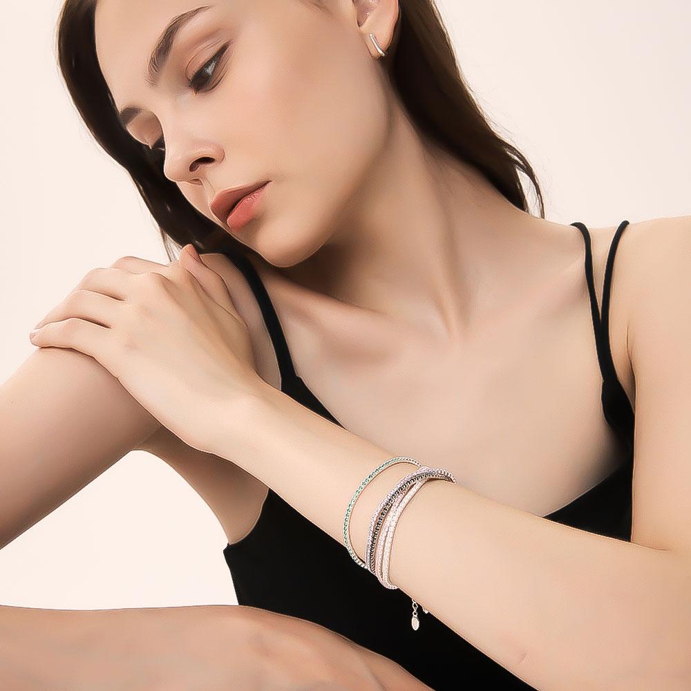 Westisland Silver Colored Stone Tennis Bracelet (Select 1 Of 5)_Ws058