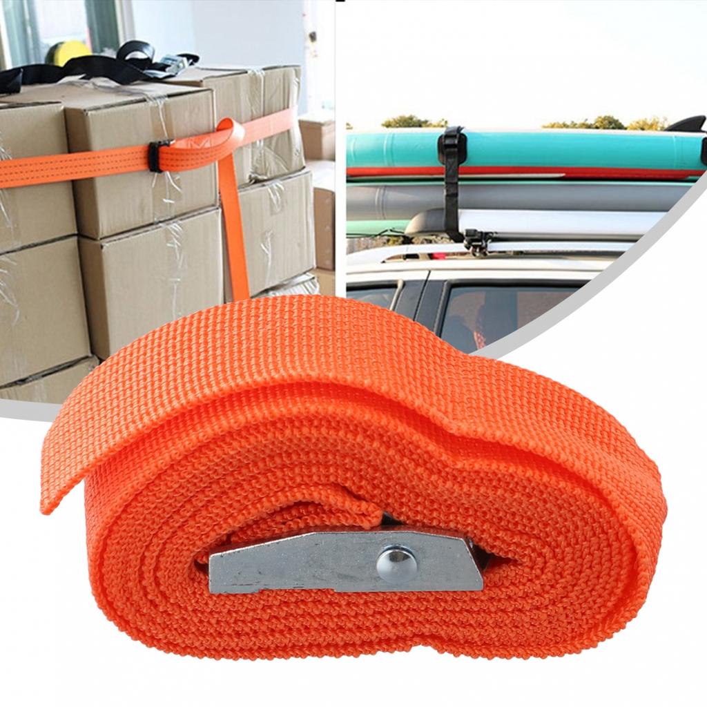 NEW Car Tie Down Strap Ratchet Belt Luggage Bag Cargo Lashing Metal Buckle