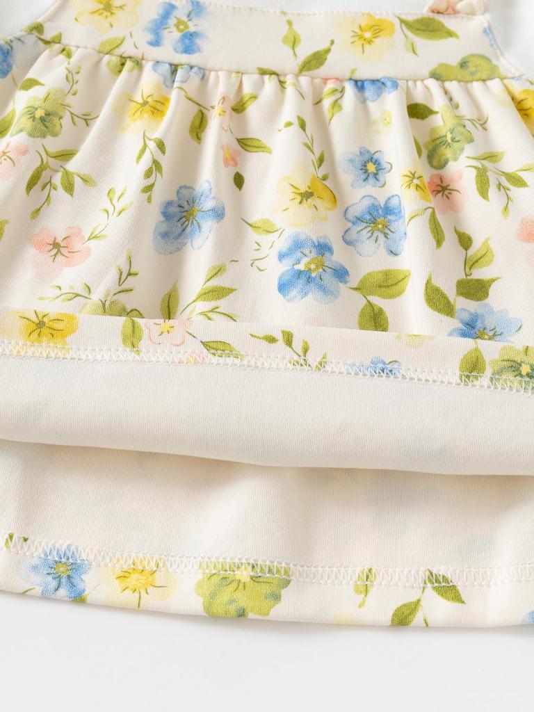 Floral Baby Girl 2-Piece Set: Long Sleeve Top & Pants for 0-6 Years