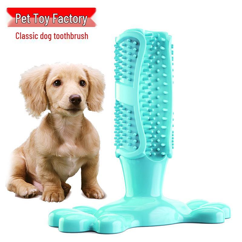 Dog Chew Stick: Bite-Resistant Rubber Toothbrush Toy for Teeth Cleaning