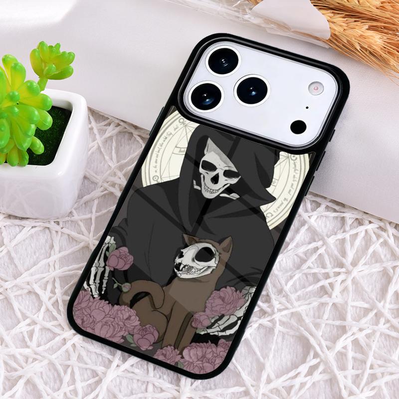 Reaper Skull Skeleton Shockproof Phone Case for iPhone 17 Air 16e 15 11 12 14 13 Pro Max Cover Coque