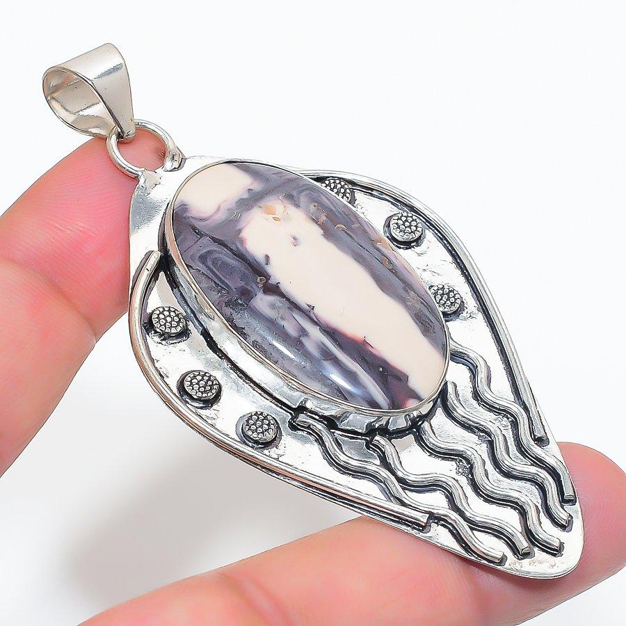 

Подвеска из натурального фарфора с яшмой и драгоценным камнем из стерлингового серебра 925 пробы 3,03 дюйма c0p16