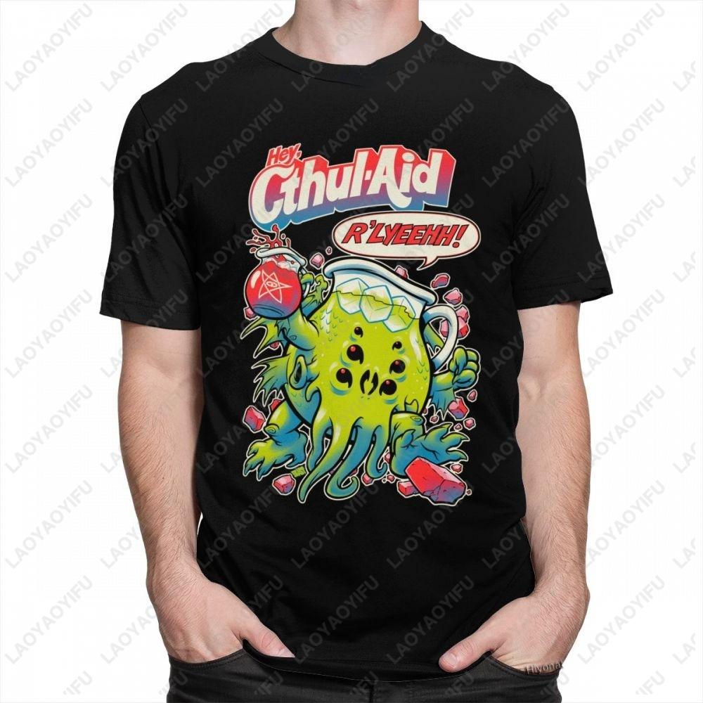 

Kawaii Cthulhu Man TShirt Cute Anime Graphic Tshirts Women Male Harajuku Streetwear Tops Summer Oversized Streetwear Ropa Hom... S разноцветный