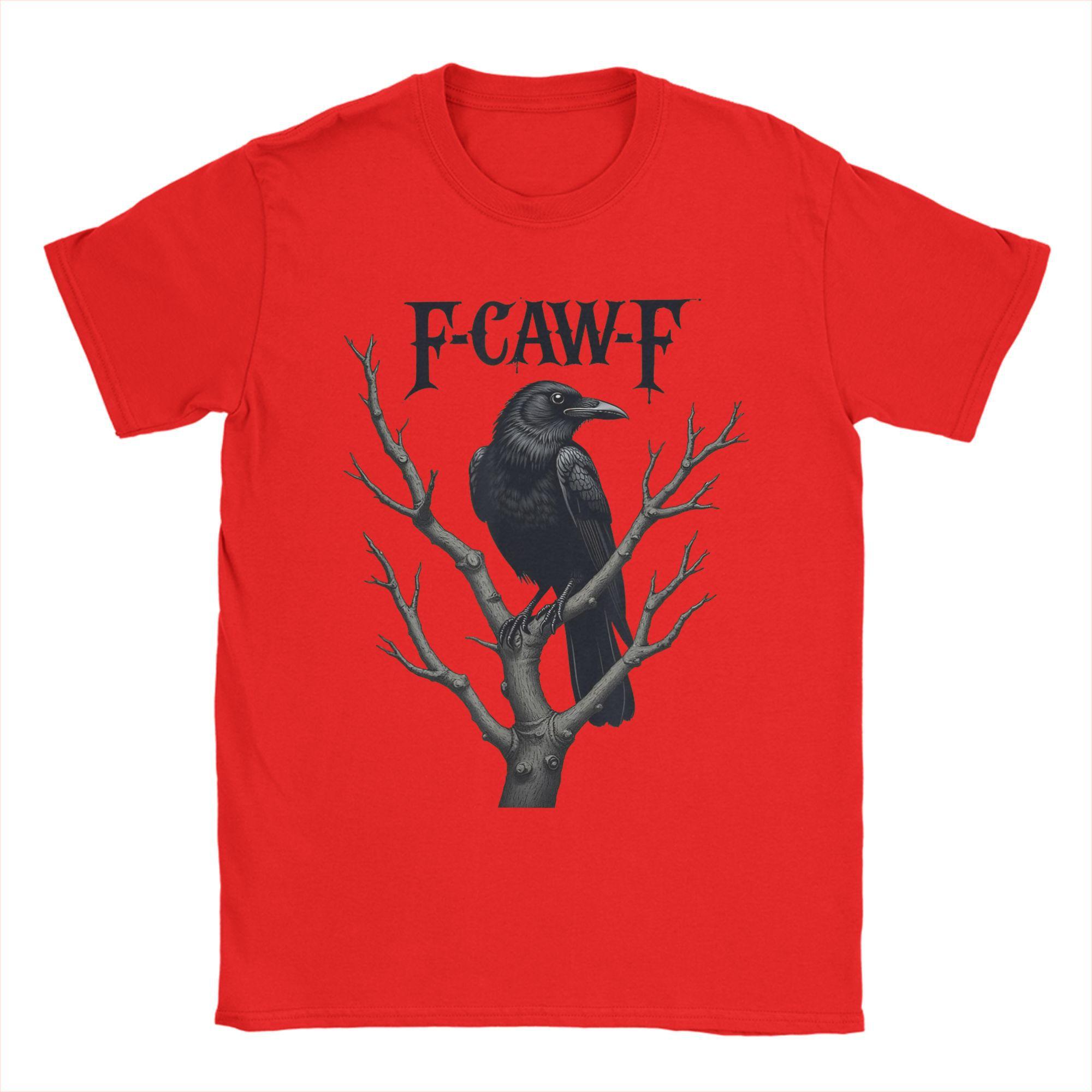 

Винтажная футболка F-Caw-F Черный Ворон Забавная Птица Любители Хлопковые Футболки Новинка Футболка для Мужчин Летний Топ с Коротким Рукавом S