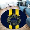 Fenerbahçe Sports Club Round Area Rug,Carpet Rug for Living Room Bedroom Sofa Playroom Decor,Non-slip Floor Mat