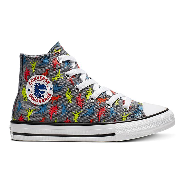Converse Chuck Taylor All Star Comfortable High top Kids Canvas Shoes Cartoon Dinosaur Teenagers 666200C
