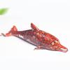 Water Crystal Dolphin Resin Decor With Semiprecious Stones For Home And Gift Use