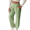 Women's High Waisted Color Flowy Floor-Length Casual Pants for Everyday Wear
