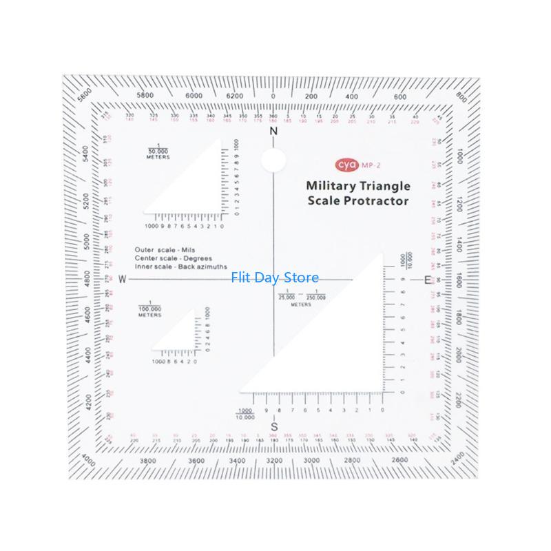 F92C MGRS USNG Coordinate Scale Practical Clear Topographical Map Scale Navigation Protractors