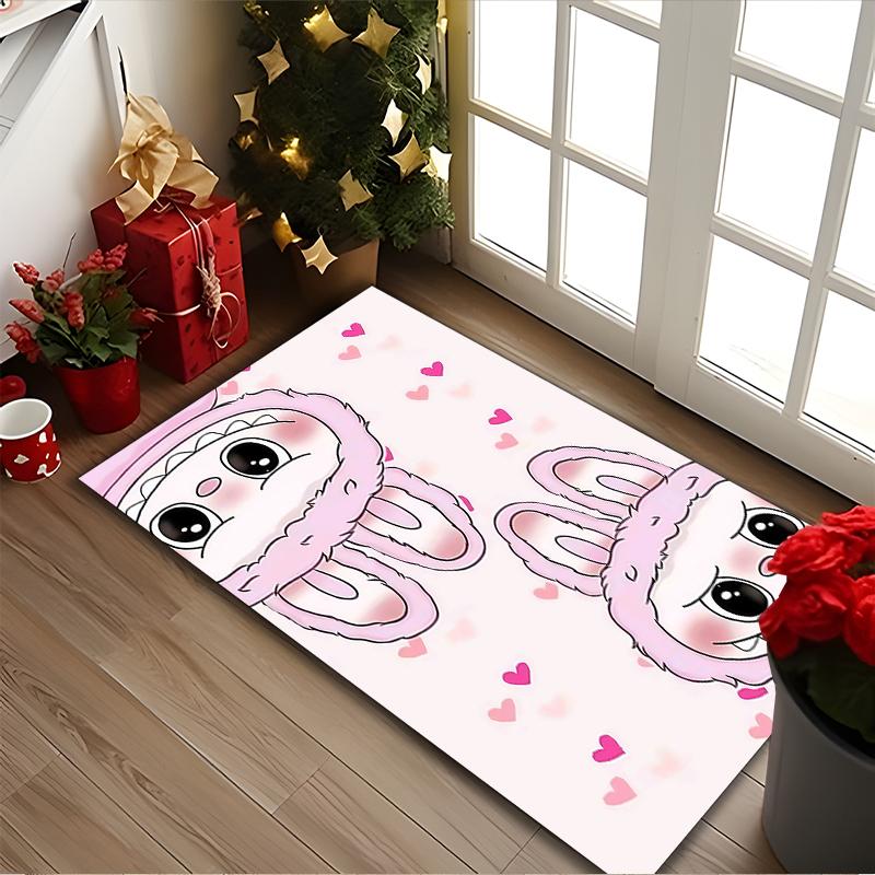 1pc Digital Printed Chair Rug for Home Office Use, LABUBU Carpet Appropriate for All Seasons, Soft Area Carpet