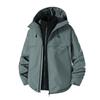 Unisex Outdoor Hiking Jacket With Removable Hood Windproof Breathable Waterproof Shell Winter Trekking Mountaineering