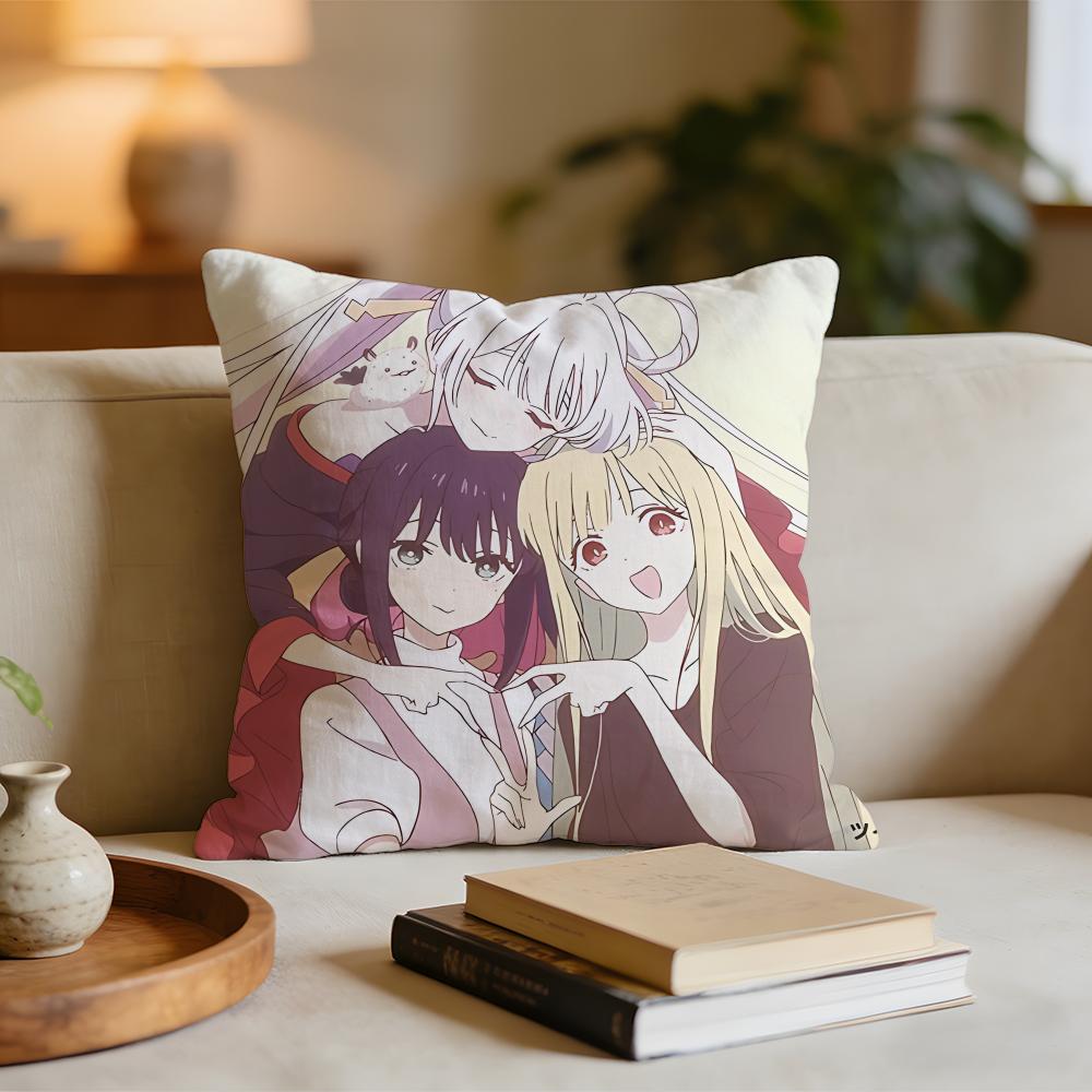 Anime Cosmic Princess Kaguya Cushion Cover Short plush pillowcase for bed sofa carwashable