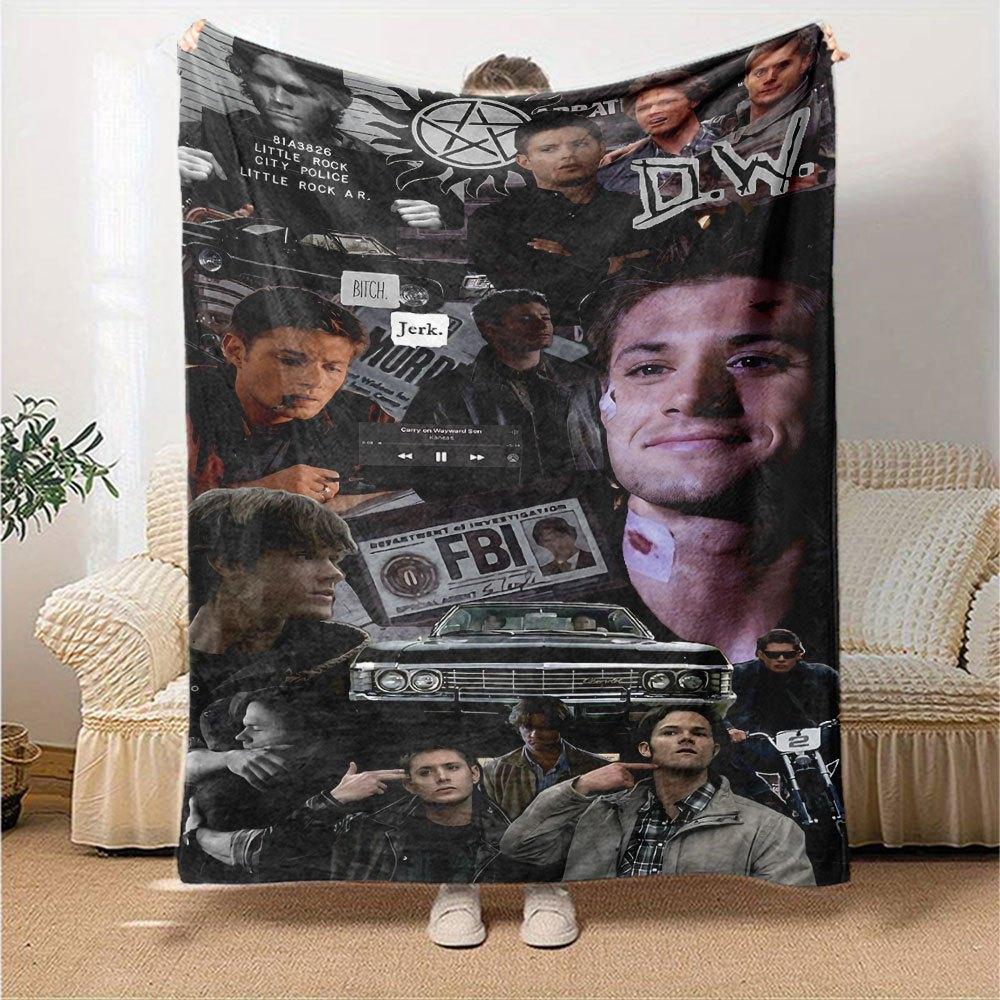 1pc Supernatural 25 Blanket Soft Warm Throw for Home, Office, Travel All Season Cozy Bedding Gift, Office Cozy Accessory