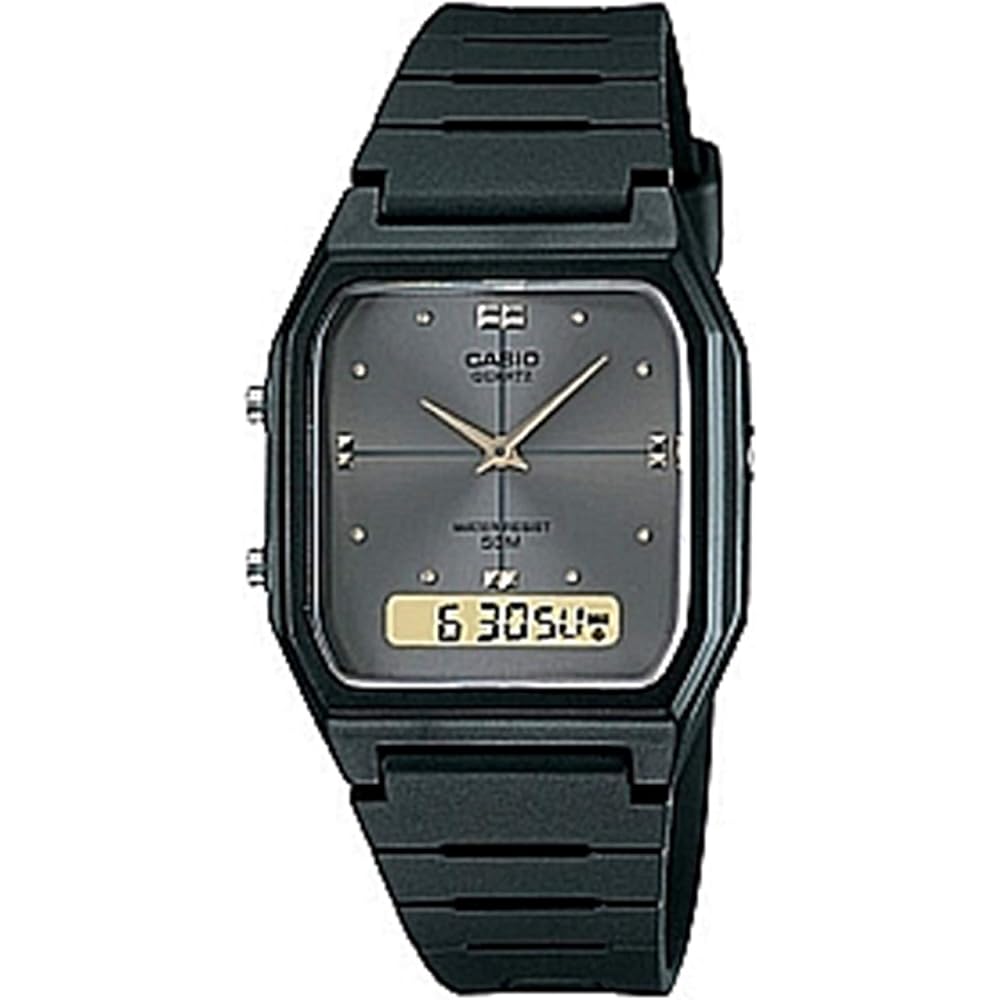 Casio Standard AW-48HE-8A Analog Digital Watch Unisex Casual Black 38mm