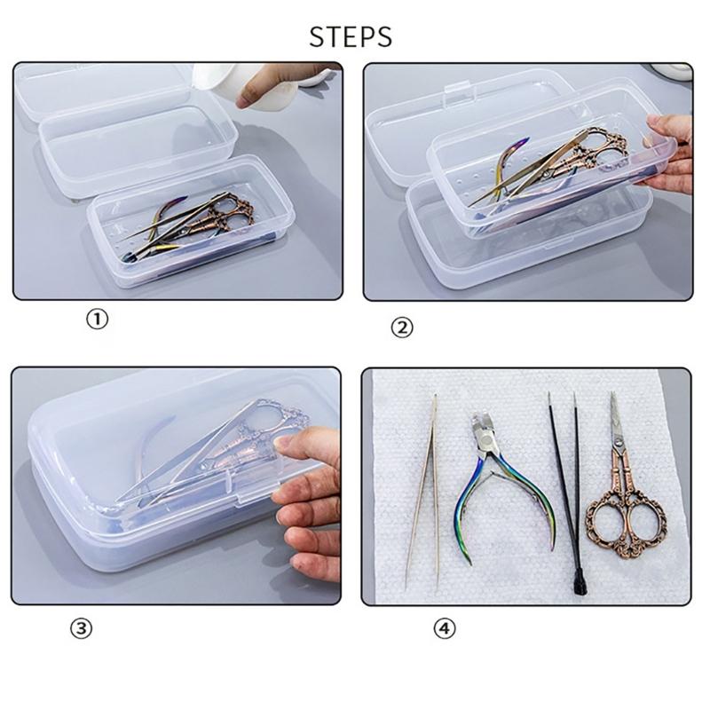 Manicure Implement Sanitizer Cleaner Nail Art Tools Storage Box Manicure Accesories Organized for Salons and Home Use