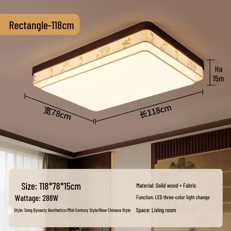 Song Dynasty Aesthetic Ceiling Light - New Chinese Style for Living Room, Bedroom & Study