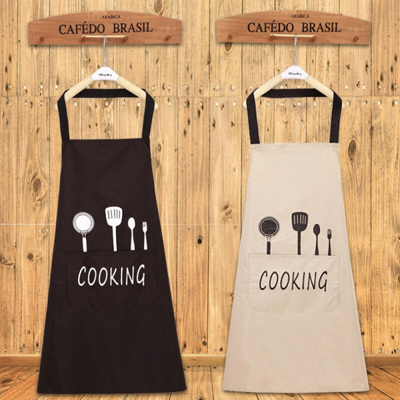 Waterproof cooking apron Beige cooking apron