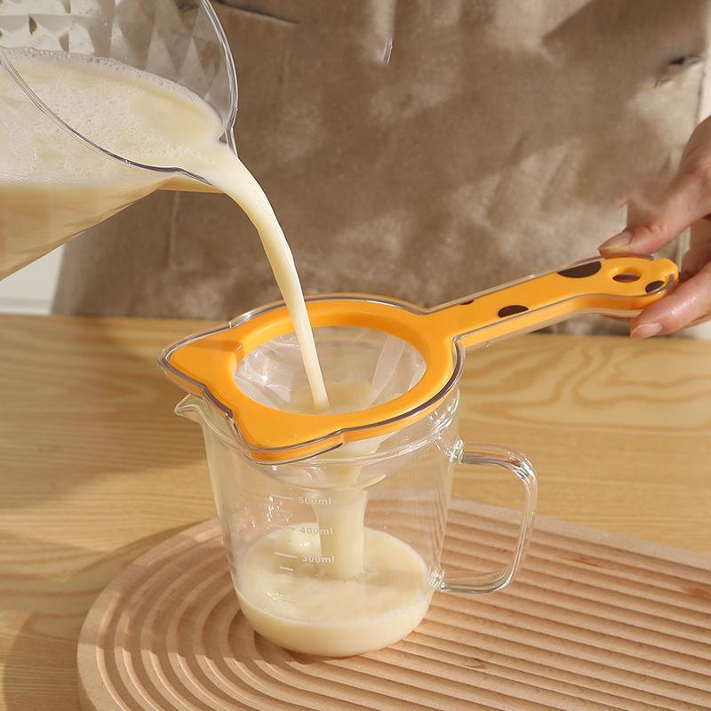 Kitchen Filter Fine Mesh Strainer Sieve Nylon Filter Spoon Plastic Soy Milk Juice Yogurt Food Strainer Kitchen Utensils