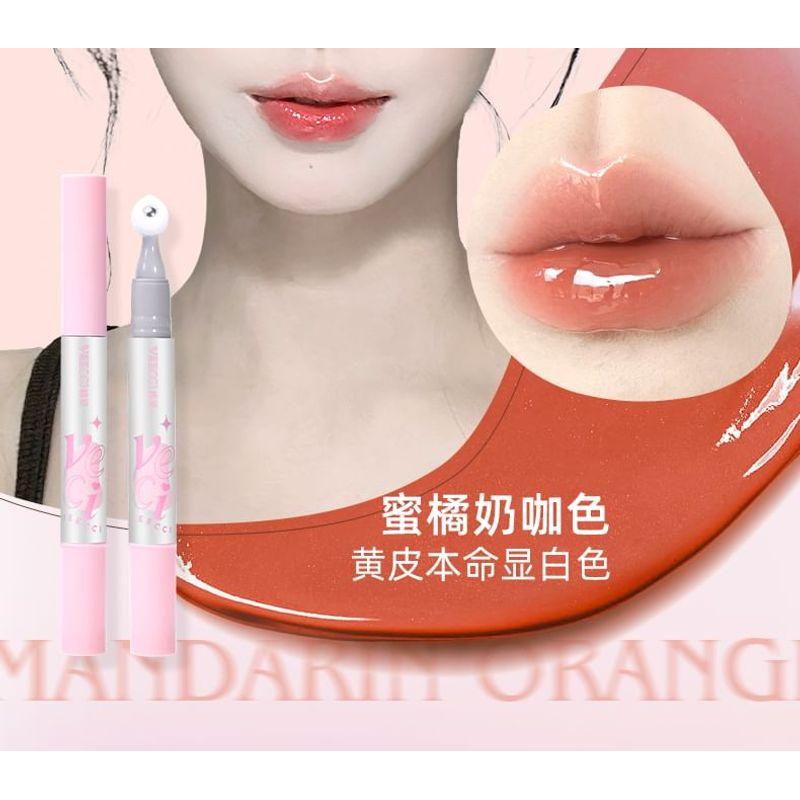 VEECCI - Crystal Clear Roll-On Lip Gloss Pen - 6 Colors