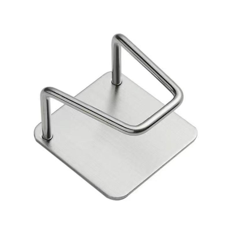 Stainless Steel Sponge Drain Rack - No Punching Kitchen Sink Cover with Steel Wire Ball Pot Brush Holder Wall Mounted Cloth Rack