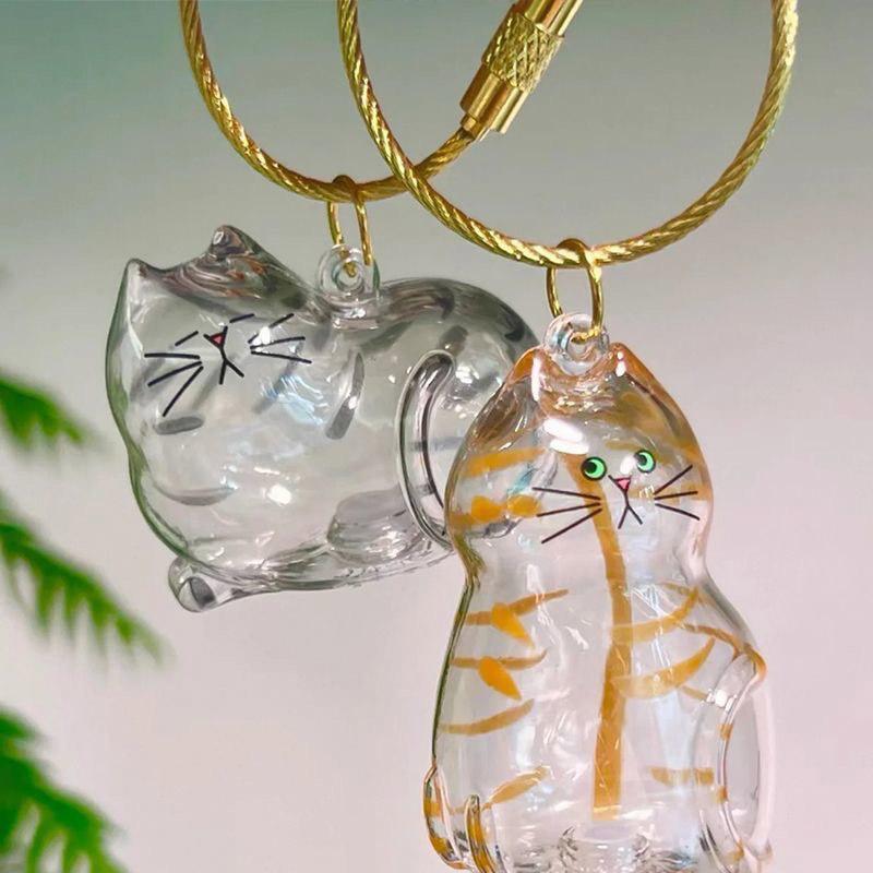 Cute Cat Hair Storage Box Hanging Pet Hair Storage Box Small Hanging Accessory Cat Keychain Pendant Backpack Bag Hanging Decor