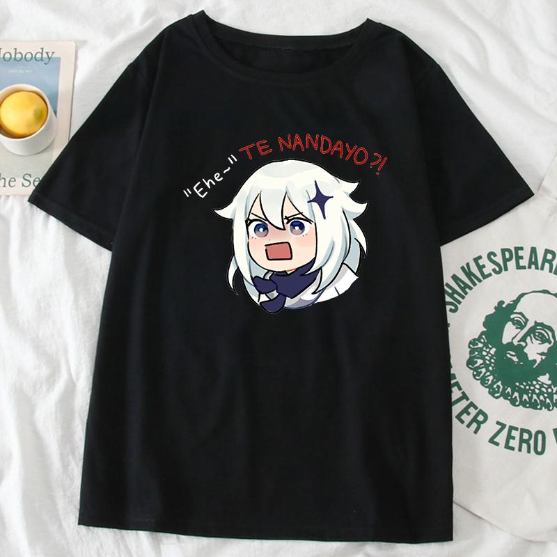 New Game Genshin Impact Graphic T Shirts Japanese Style Kawaii Anime Tops Woman Oversized Casual Streetwear Femininas Camisetas