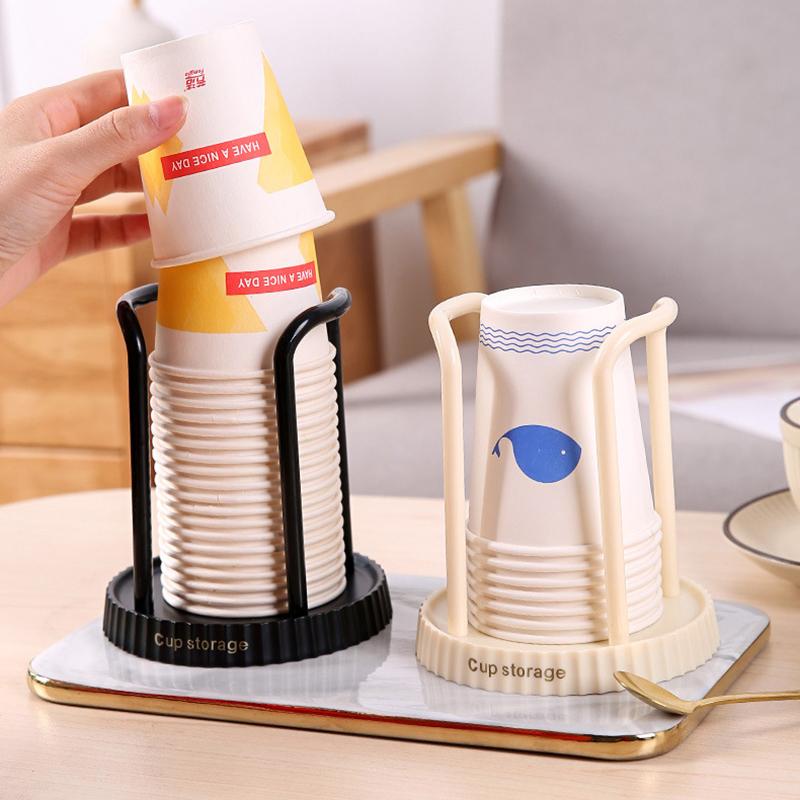Supporto per bicchieri di carta, mensola, distributore di tazze da tè e acqua, espositore per tazze, organizer, forniture, strumento di archiviazione per l'organizzazione della casa
