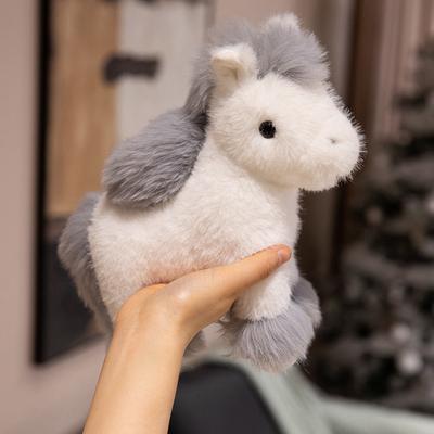 Simulation Pony Plush Toy Pony Doll Horse Ornament Prairie Little Wild Horse Doll Travel Souvenir