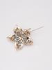 Crystal Flower Metal Brooch: Five-Petal Design for Handbags, Bouquets, and Clothing Accessories