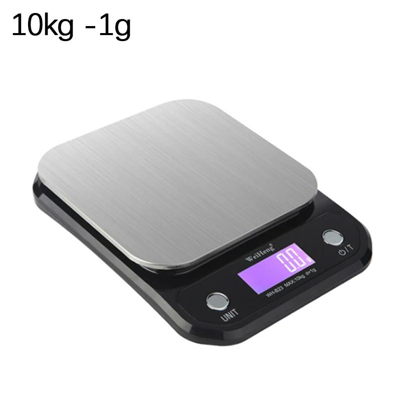 Electronic Digital Kitchen Scale High Accuracy Stainless Steel 3kg/5kg/10kg 0.1g/1g Weighing Scale with Backight for Cooking