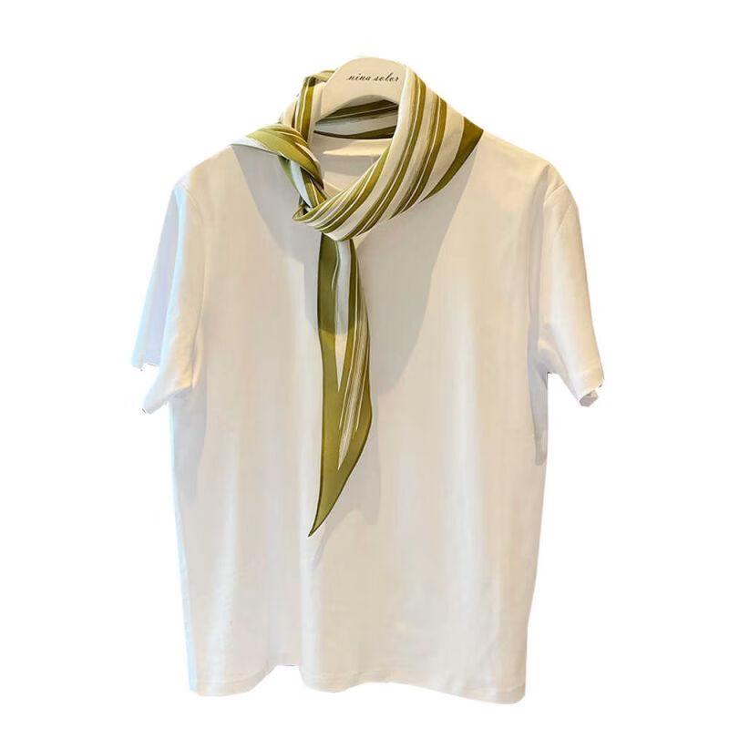 NINA SOLOR Double Georgette Diamond Silk Scarf