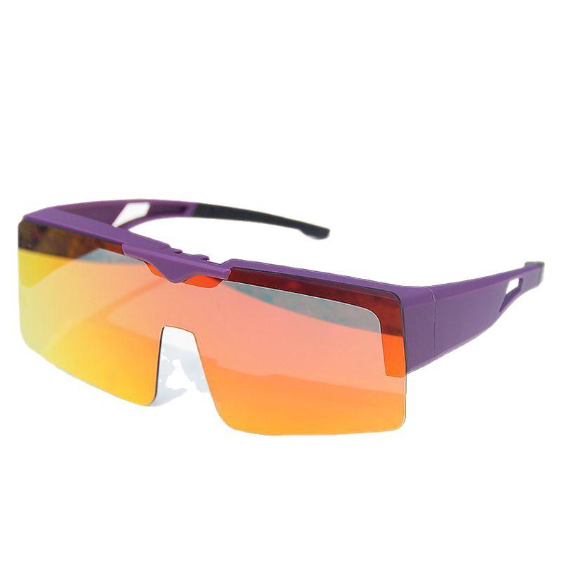 New Cycling Glasses with Flip-up Prescription Lenses, Color-changing, Windproof, Sandproof, UV Protection, Outdoor Sports Goggles for Bicycles