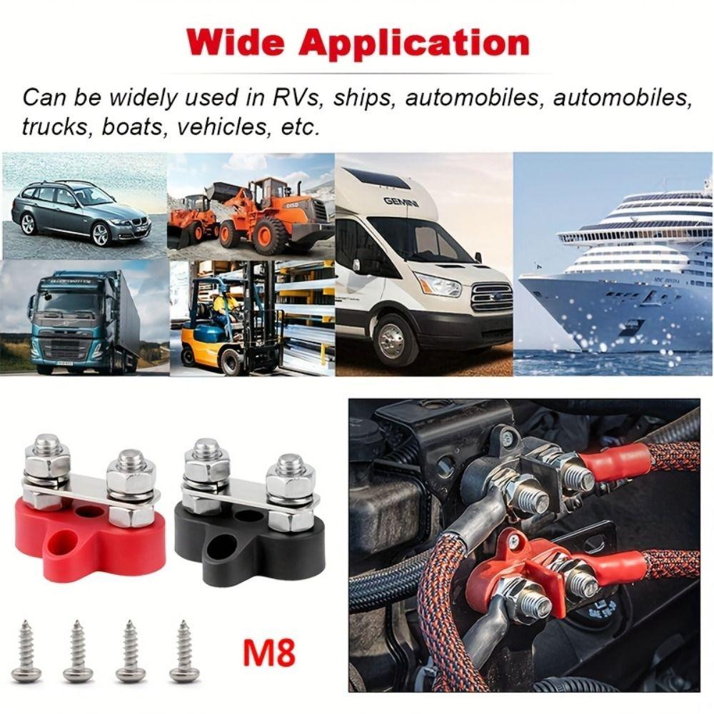 12V/24V Power Distribution Stud M8 Junction Block Bus Bar Terminal Block Studs Camping RV
