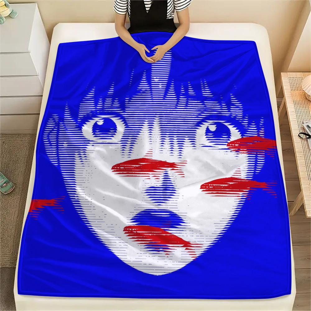 

Perfect Blue Print Flannel Blanket, High quality Comfortable for All Seasons, Home Decor, Warmth and Comfort 80cm x 120cm