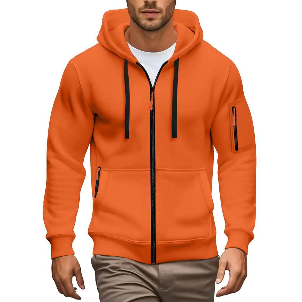2025 European Men's Autumn/Winter Zip Hoodie Sweatshirt - Casual Sports Jacket