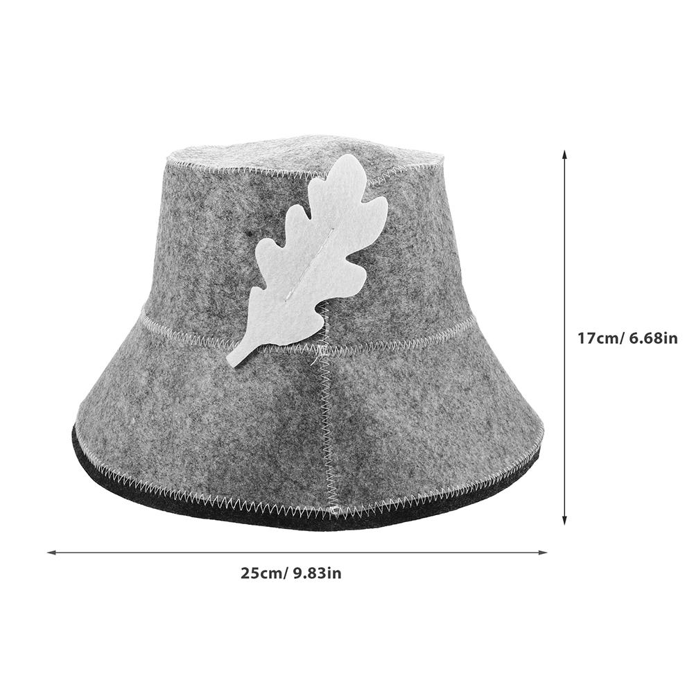 Felt Sauna Cap for Securing Hair during Bathing Breathable and Lightweight