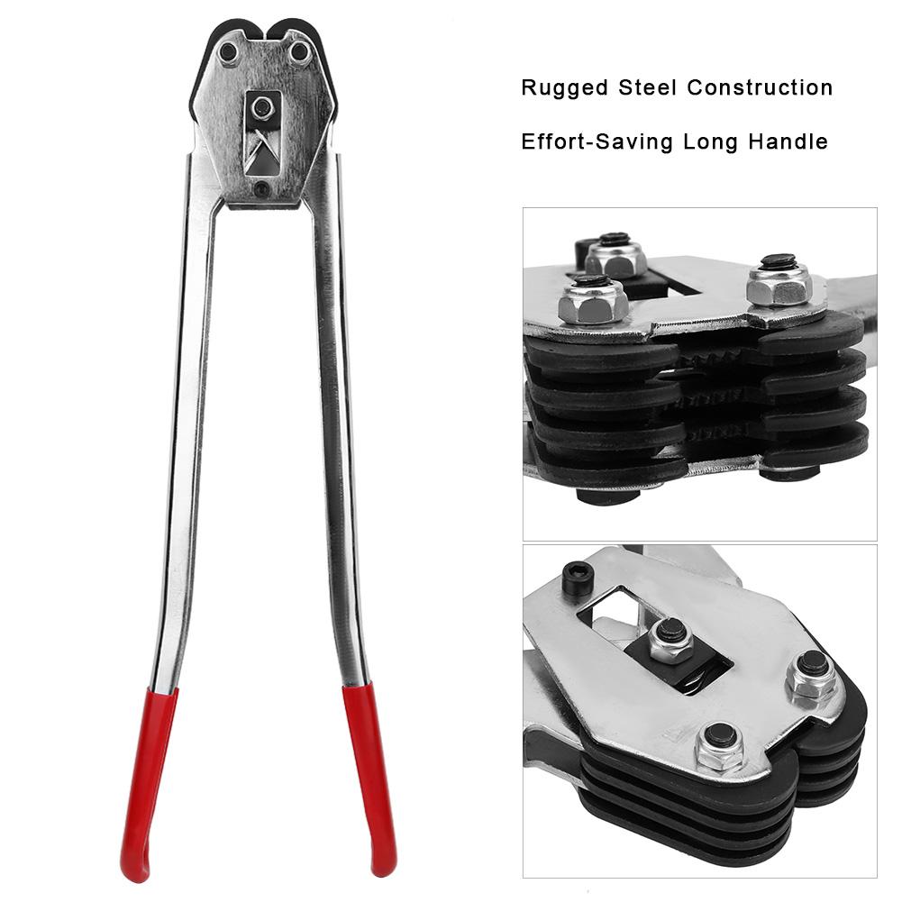 Strapping Crimper Pliers Packer Sealer Manual Banding Tool for PP PET Plastic Strap