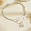 Imitation Pearl Necklace Fashion Retro Light Luxury Niche High-end Collarbone Chain Star Pendant Women's Necklace
