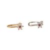 1PC puncture-free nose ring personality cool simple copper micro-inlaid zircon six-valve flower U-shaped nose clip female nose accessories