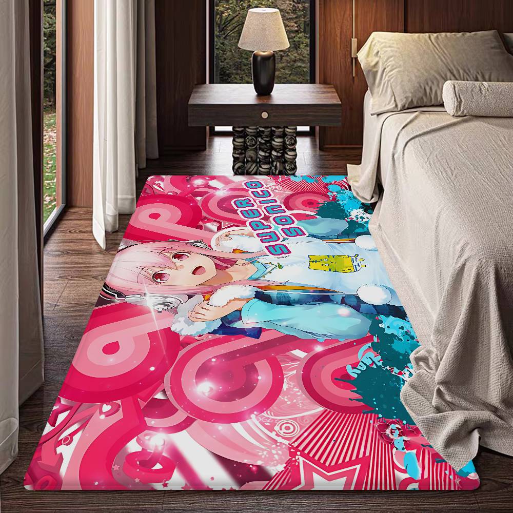 S-Super Sonico Hallway Carpet INS Style Soft Bedroom Floor House Laundry Room Mat Anti-skid Bedside Area Rugs