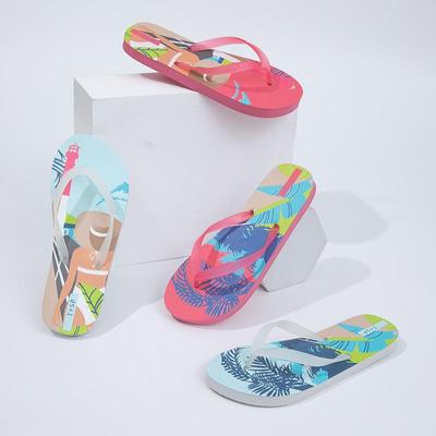 Damen Sommer Trend Flache Gummi Sandalen - Stilvolle & Personalisierte Strand Flip Flops