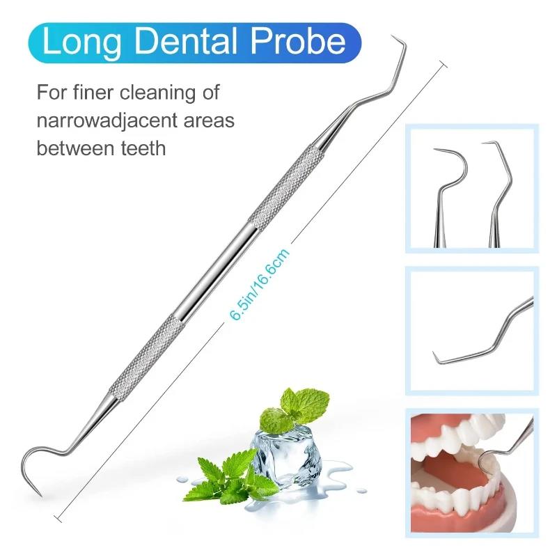 Dental Tool Set Dental Mirrors Oral Scope Tweezers 3pcs Stainless Steel Teeth Cleaning Tool Oral Dental Cleaning Kit Dentist 3